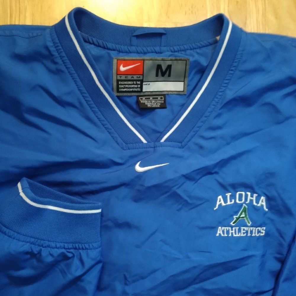 Vintage Nike Mid Swoosh Aloha Athletics Pullover Windbreaker Jacket Travis Scott